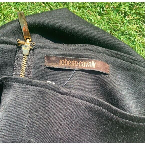 NEW NWOT Roberto Cavalli Black Knee Length Straight Pencil Skirt sz 38 US 6 - Picture 3 of 7